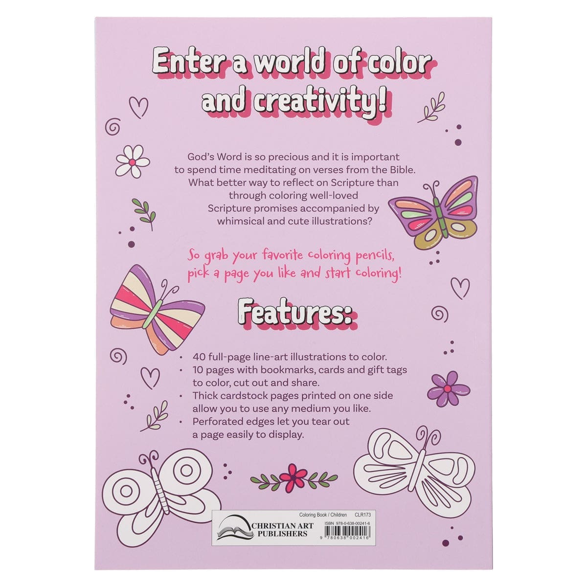 9780638002416_back My Favorite Bible Verses Coloring for Girls (Paperback) - Image 2