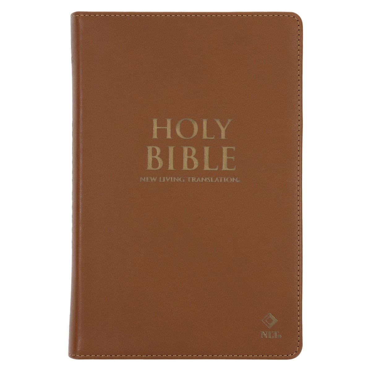 9780638004533_front NLT Tan Genuine Leather Flexcover Standard Bible with Indexing Tabs - Image 1