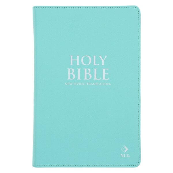 NLT Aquamarine Genuine Leather Flexcover Standard Bible - Image 1