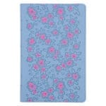 NLV Ligblou Met Pienk Blomme Kunsleer Standaard Bybel Met Duimgrepe - Image 8