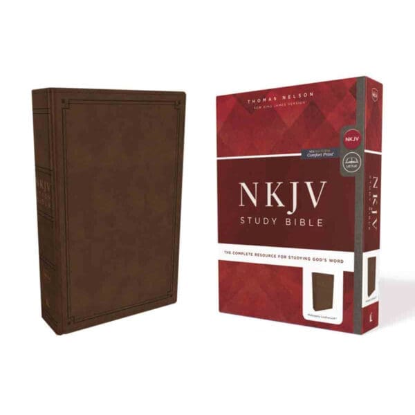 NKJV Study Bible Red Letter Brown (Comfort Print)(Imitation Leather) - Image 1