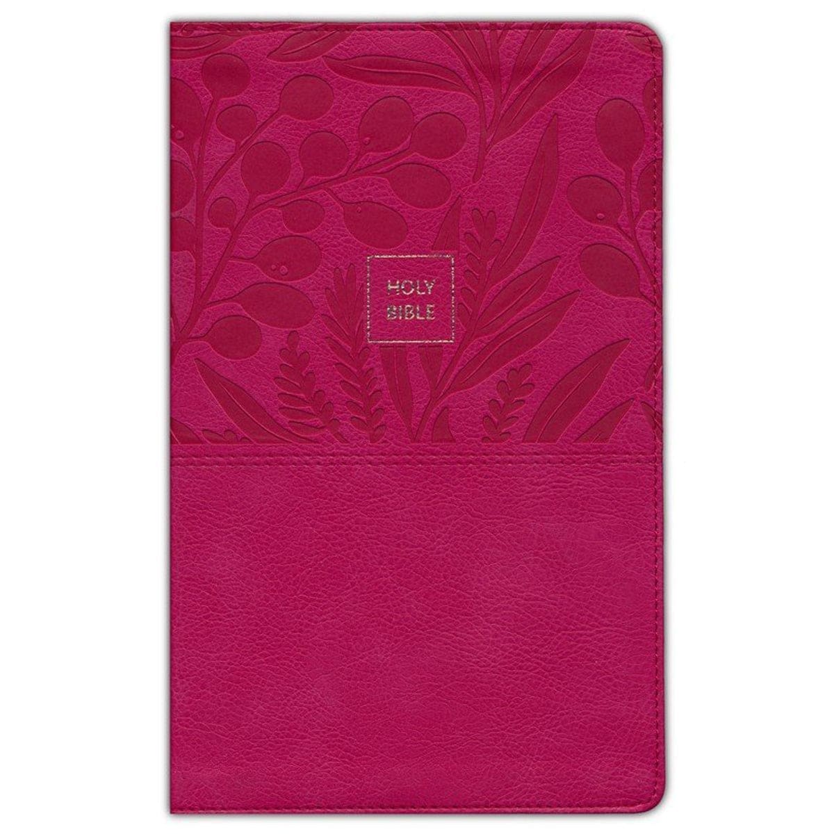 9780785233633_front NKJV Pink Faux Leather Personal Size End Of Verse Reference Bible Large Print Comfort Print - Image 1