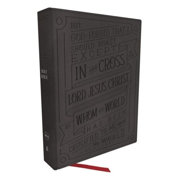 NKJV Journal Reference Bible Ed Gray (Comfort Print)(Verse Art Cover Collection)(Imitation Leather) - Image 1