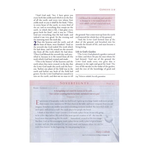 NKJV Purple Imitation Leather Women of Faith Devotional Bible - Image 3