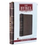 NLV Tweekleur Bruin Kunsleer Bybel Grootdruk Met Ritssluiter & Duimgrepe - Image 18