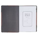 KJV Brandy & Dark Brown Genuine African Leather Bible Giant Print Indexed Red Letter - Image 40