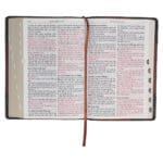 KJV Brandy & Dark Brown Genuine African Leather Bible Giant Print Indexed Red Letter - Image 41