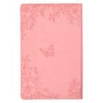 KJV Pink Floral Faux Leather Flexcover Deluxe Gift Bible With Zip - Image 7