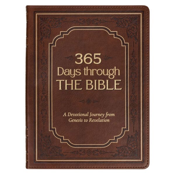 365 Days Through the Bible: A Devotional Journey from Genesis to Revelation (Faux Leather) - Image 1