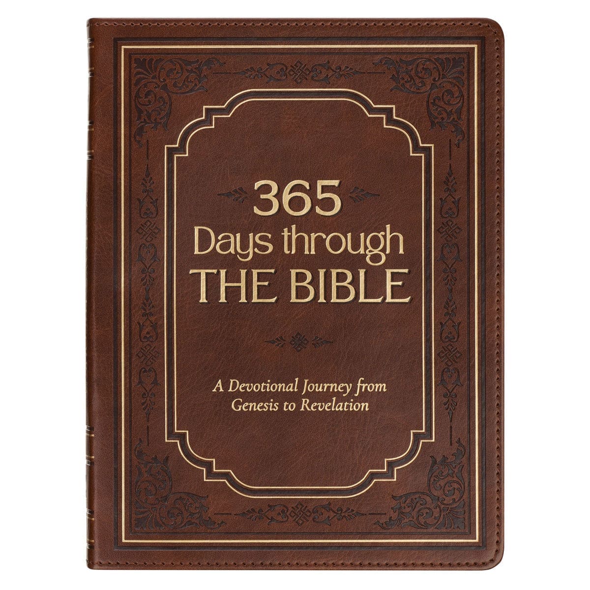 9781639528905_front 365 Days Through the Bible: A Devotional Journey from Genesis to Revelation (Faux Leather) - Image 1