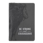 Be Strong and Courageous Faux Leather Journal with Zipped Closure - Image 3