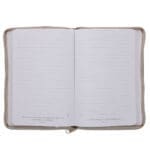 Be Still and Know Floral Beige Faux Leather Journal with Zipped Closure - Image 6