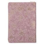 Be Still and Know Floral Pink Faux Leather Journal with Zipped Closure - Image 5