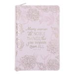 Many Women Do Noble Things, but You Surpass Them All Faux Leather Journal with Zipped Closure - Image 3