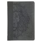 KJV Grey Lion Faux Leather Compact Bible - Image 8