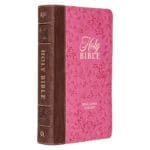 KJV Saddle Tan And Pink Faux Leather Giant Print Bible - Image 38