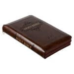 NLT Brown Faux Leather Flexcover Compact Bible With Zip - Image 38
