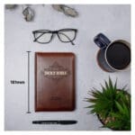 NLT Brown Faux Leather Flexcover Compact Bible With Zip - Image 41