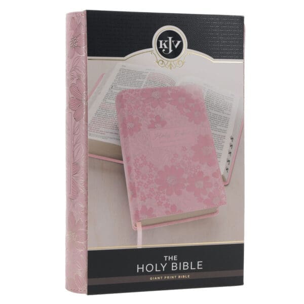 KJV Light Pink Faux Leather Giant Print Bible - Image 1