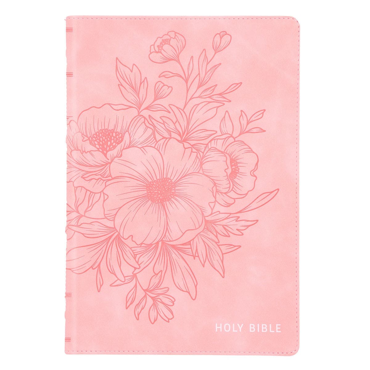 9798896780335_front KJV Ballet Pink Faux Leather Thinline Large Print Bible - Image 1
