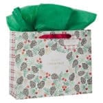 Merry Christmas Landscape Gift Bag with Plaid Gift Tag - Image 9