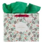 Merry Christmas Landscape Gift Bag with Plaid Gift Tag - Image 7