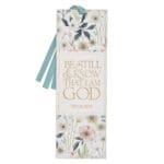 Be Still & Know That I Am God White Faux Leather Bookmark - Image 4