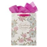 He Has Made Everything Beautiful in Its Time Portrait Gift Bag with Gift Tag - Image 4