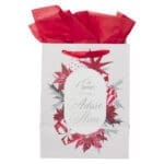 Oh Come Let Us Adore Him Portrait Gift Bag with Gift Tag - Image 8