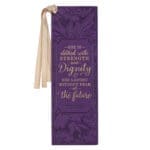 She Is Clothed with Strength and Dignity Purple Faux Leather Bookmark - Image 11