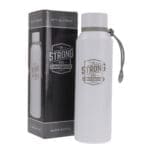 Be Strong and Courageous White Stainless Steel Water Bottle - Image 18