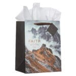 Faith Can Move Mountains Portrait Gift Bag with Gift Tag - Image 2