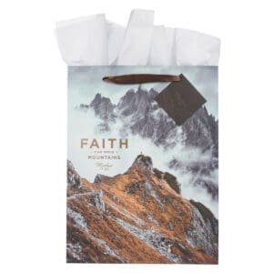 Faith Can Move Mountains Portrait Gift Bag with Gift Tag