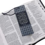 I Know the Plans I Have for You Blue Grid Faux Leather Bookmark - Image 5