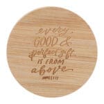 Every Good and Perfect Gift Is from Above Rainwater Lotus Scented Candle with Bamboo Lid - Image 5