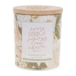 Every Good and Perfect Gift Is from Above Rainwater Lotus Scented Candle with Bamboo Lid - Image 3