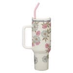 He Has Made Everything Beautiful Ivory Large Stainless Steel Mug with Handle and Straw - Image 5