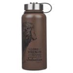 The Lord Is My Strength and My Defense. He Has Become My Salvation Stainless Steel Water Bottle - Image 2