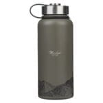 Faith Mountains Dark Brown Stainless Steel Water Bottle - Image 2
