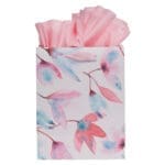 Never Give Up Ever Pink Petals Medium Gift Bag with Gift Tag - Image 32