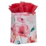 You've Got This! Coral Poppies Medium Gift Bag with Gift Tag - Image 32
