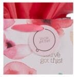 You've Got This! Coral Poppies Medium Gift Bag with Gift Tag - Image 34
