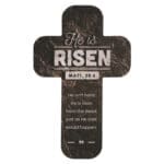 He Is Risen Black Cross Bookmark Set Of 6 - Matthew 28:6 - Image 13