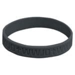 WWJD Charcoal Silicone Wristbands - Image 7