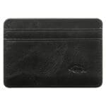 Genuine African Leather Gloss Black Card And ID Holder - Image 18