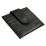 Genuine African Leather Black Wallet With Clip Closure - Image 27