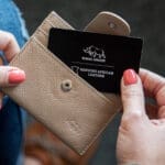 Genuine African Leather Beige Wallet With Clip Closure - Image 42