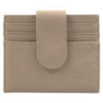 Genuine African Leather Beige Wallet With Clip Closure - Image 37