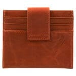 Genuine African Leather Orange Wallet With Clip Closure - Image 38