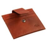 Genuine African Leather Orange Wallet With Clip Closure - Image 40